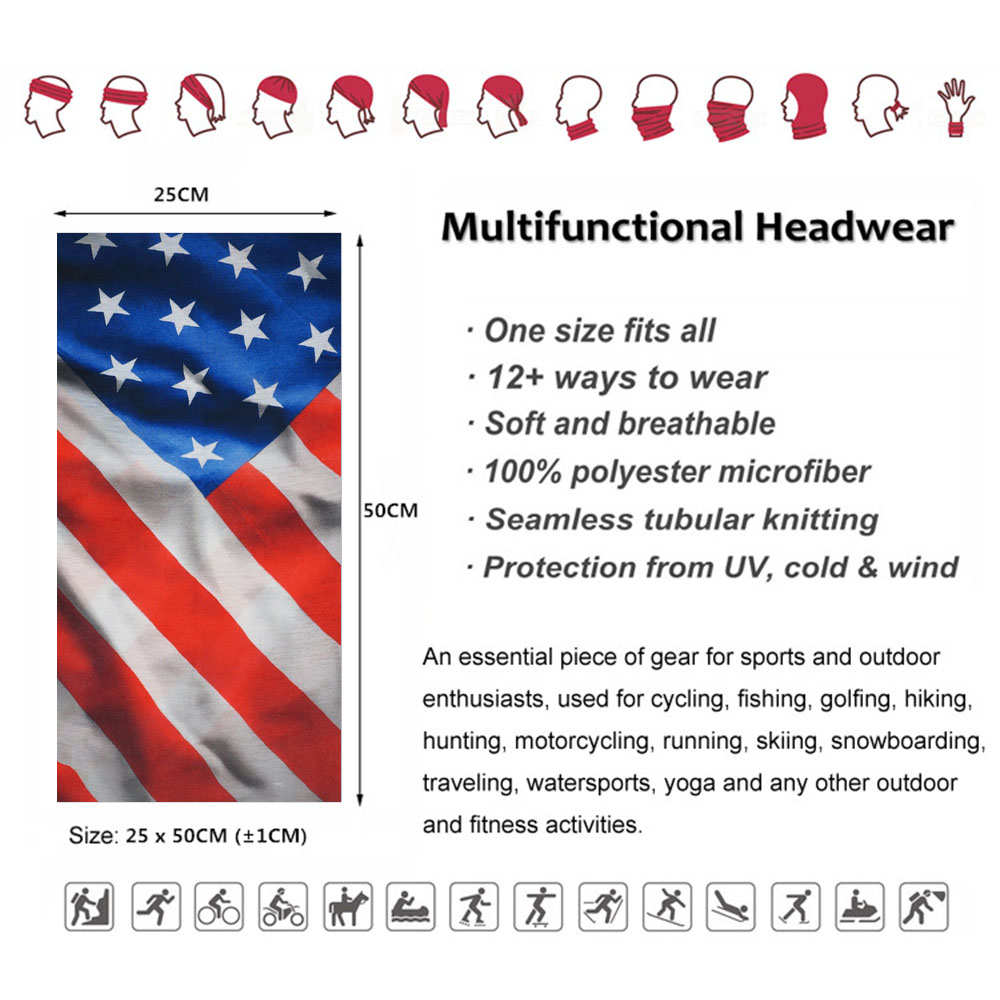 USA Flag Pattern Sun Protectiv - Headband Summer Knit avis et prix