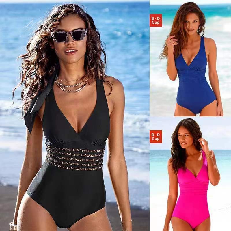 Woman Swimsuit Tankini Solid C - Swimsuit Bikini Ruched avis et prix