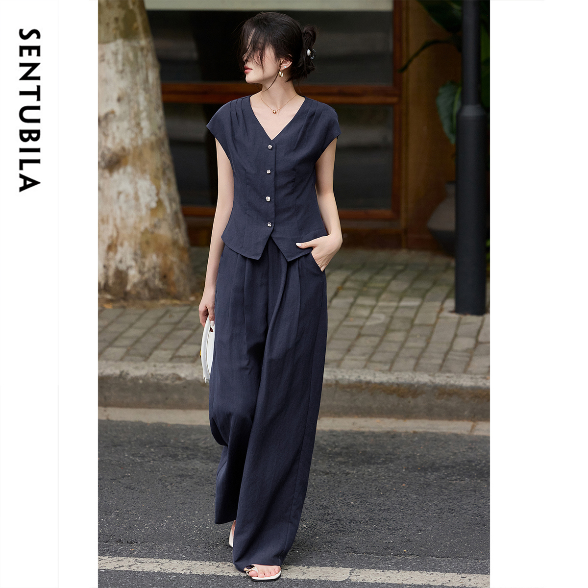 SENTUBILA Summer Linen Pant Se - Linen Pant Wide avis et prix