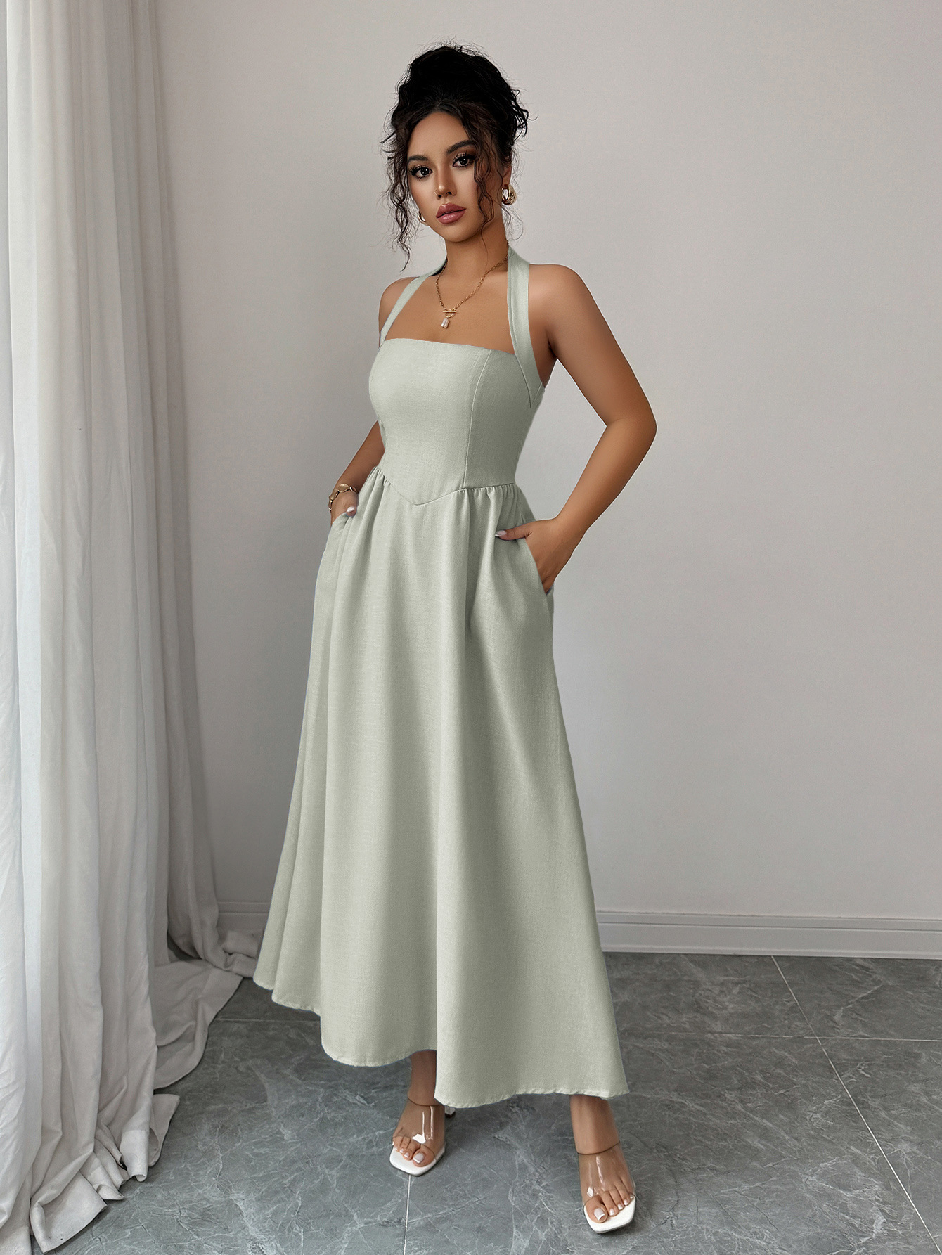 Women's Dress 5 Colors Halter  - Maxi Dress Halter avis et prix