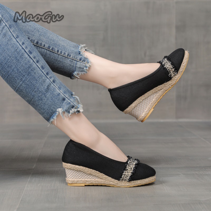 Women's Espadrille Wedges Shoe - Wedge Espadrille Women avis et prix