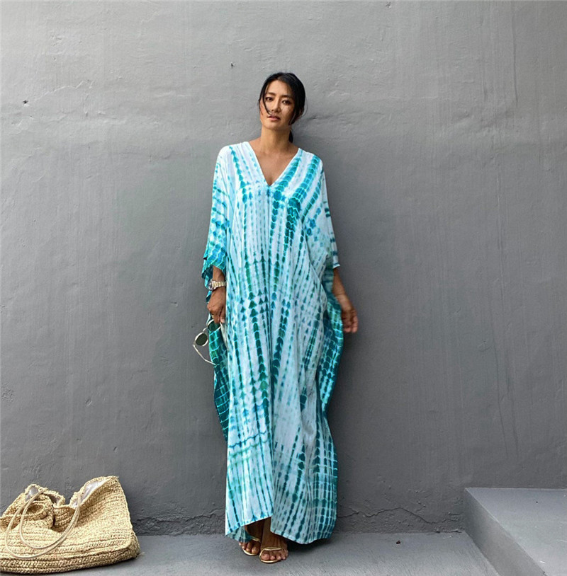 Plus Size Women Beachwear Long - Cover Up Kaftan avis et prix