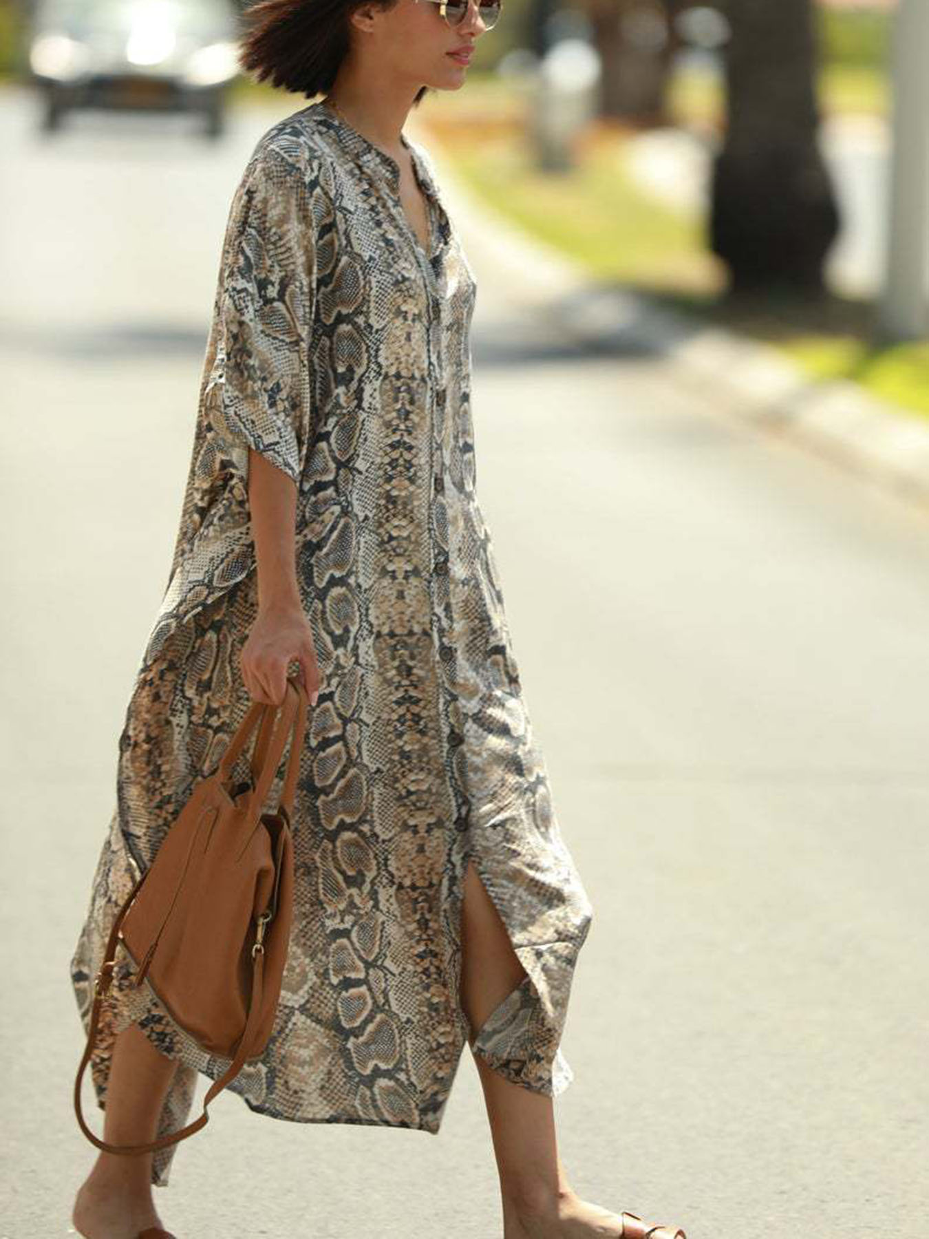 Bohemian Print Beach Cover-Up  - Cover Up Kaftan avis et prix