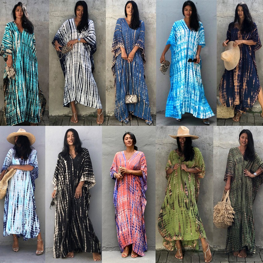 Plus Size Women Beachwear Long - Cover Up Kaftan avis et prix