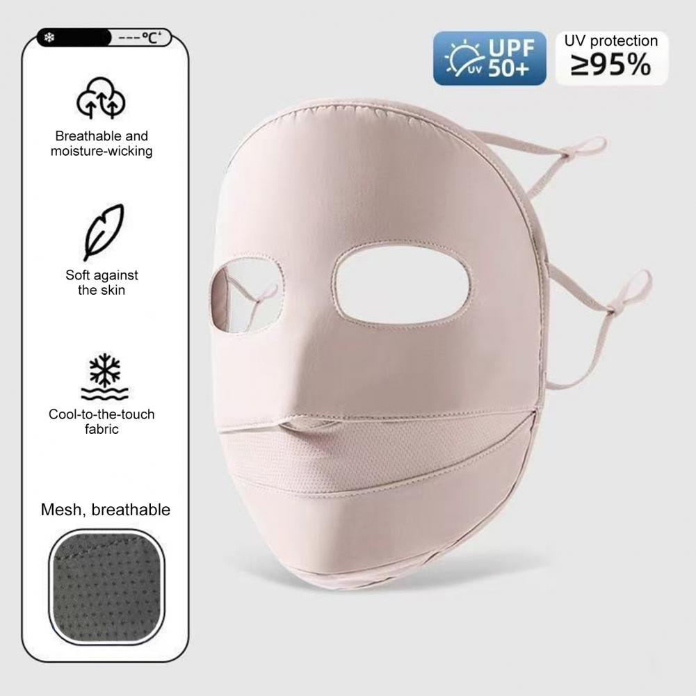 Lightweight Soft Ice Silk Face - Headband Summer Knit avis et prix