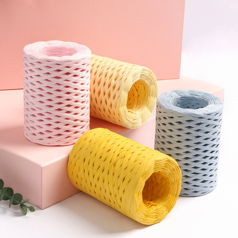 150M Natural Raffia Straw Yarn - Crochet Bag Raffia avis et prix