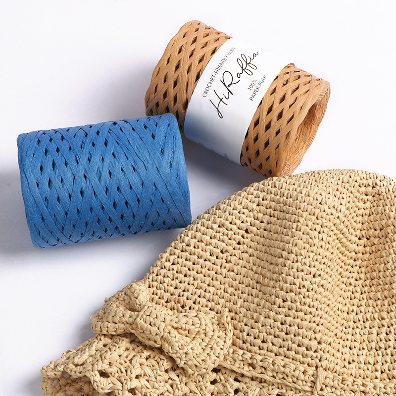 150M Natural Raffia Straw Yarn - Crochet Bag Raffia avis et prix