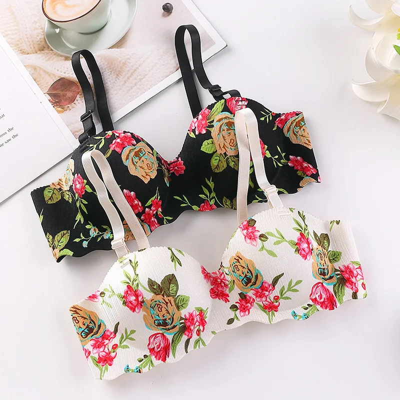 Women Sexy Floral Printed Bras - Bralette Triangle Set avis et prix