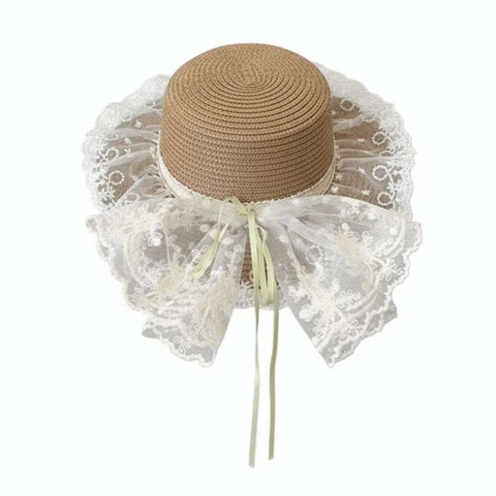 Floppy Lace Bow Sun Hat Breath - Hat Floppy Wide avis et prix