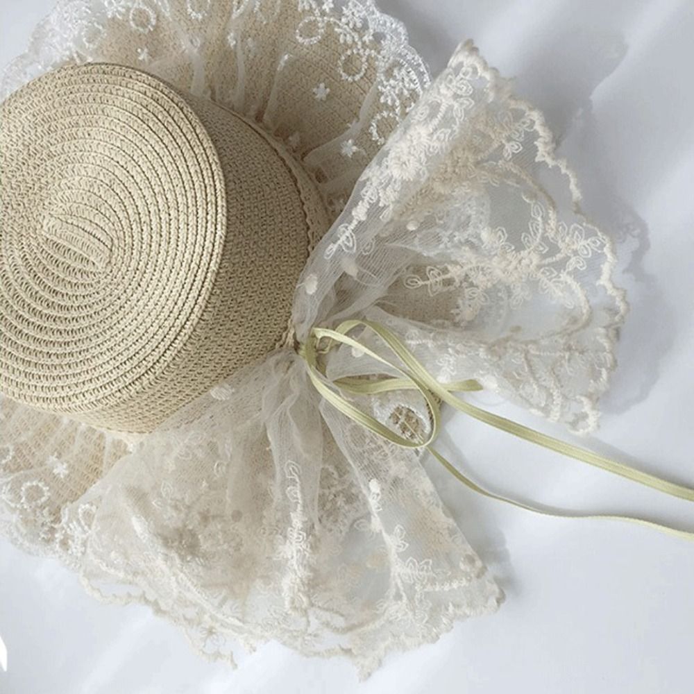 Floppy Lace Bow Sun Hat Breath - Hat Floppy Wide avis et prix