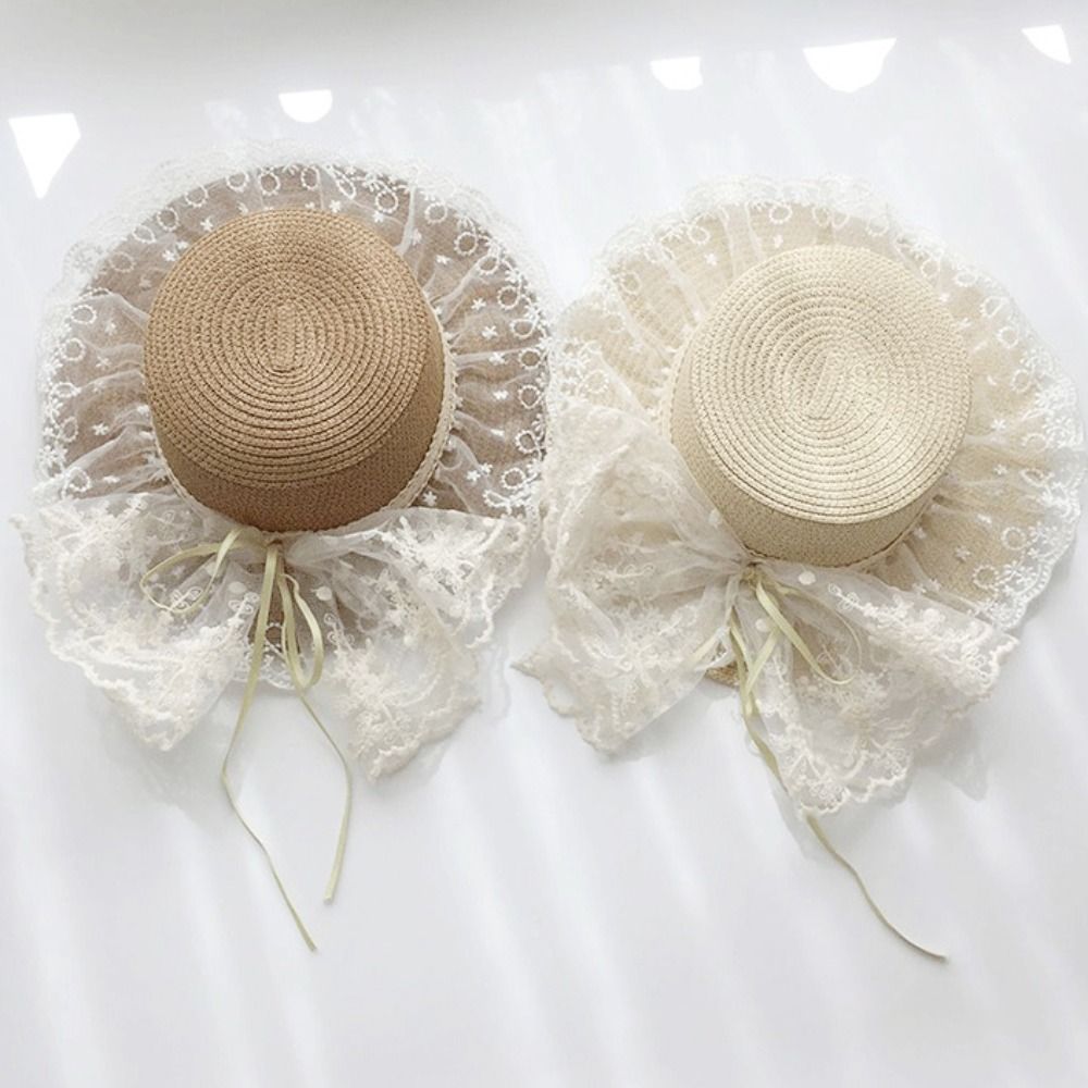 Floppy Lace Bow Sun Hat Breath - Hat Floppy Wide avis et prix