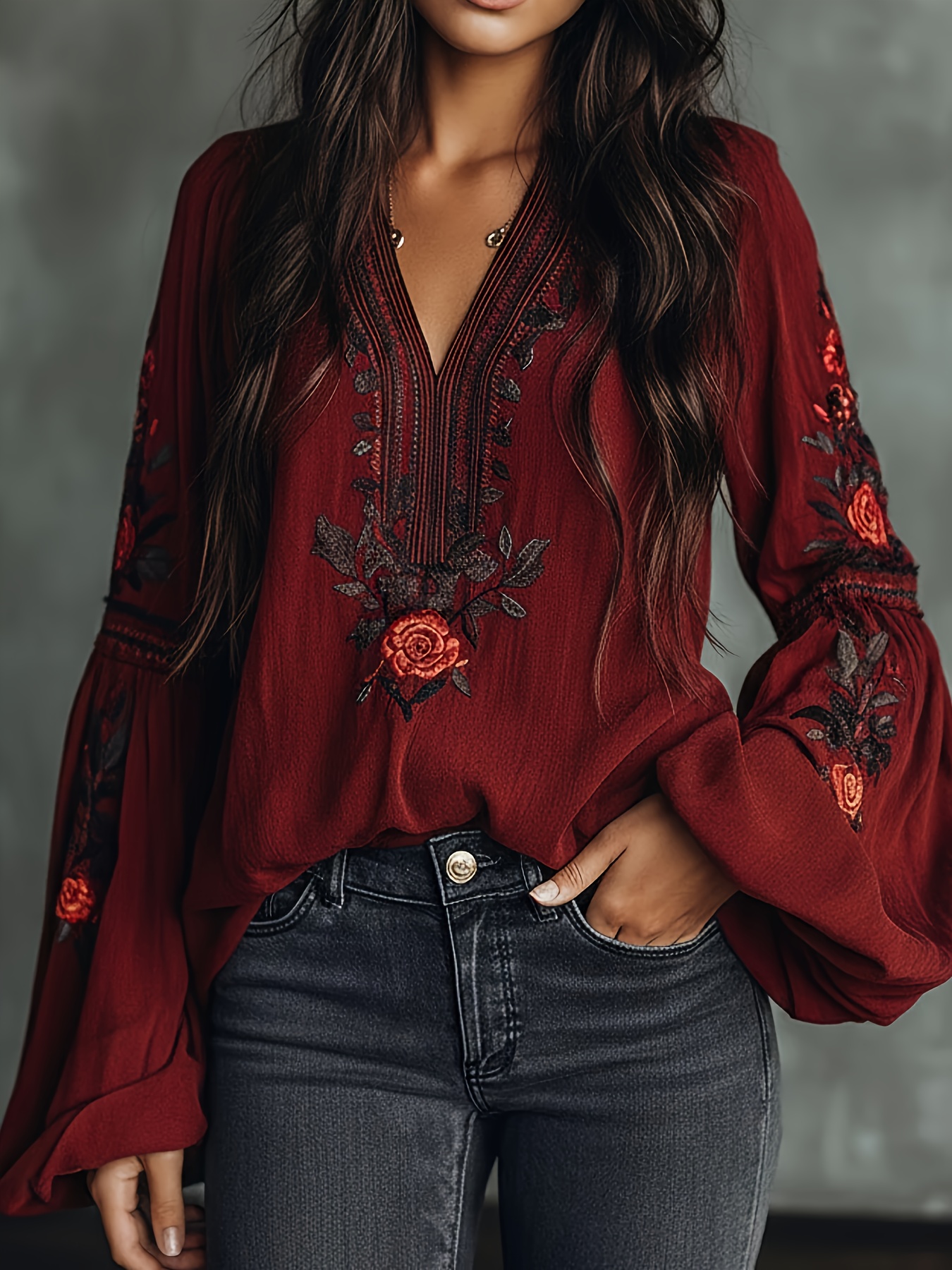 Women‘s Spring Blouse Retro Em - Blouse Off Shoulder avis et prix