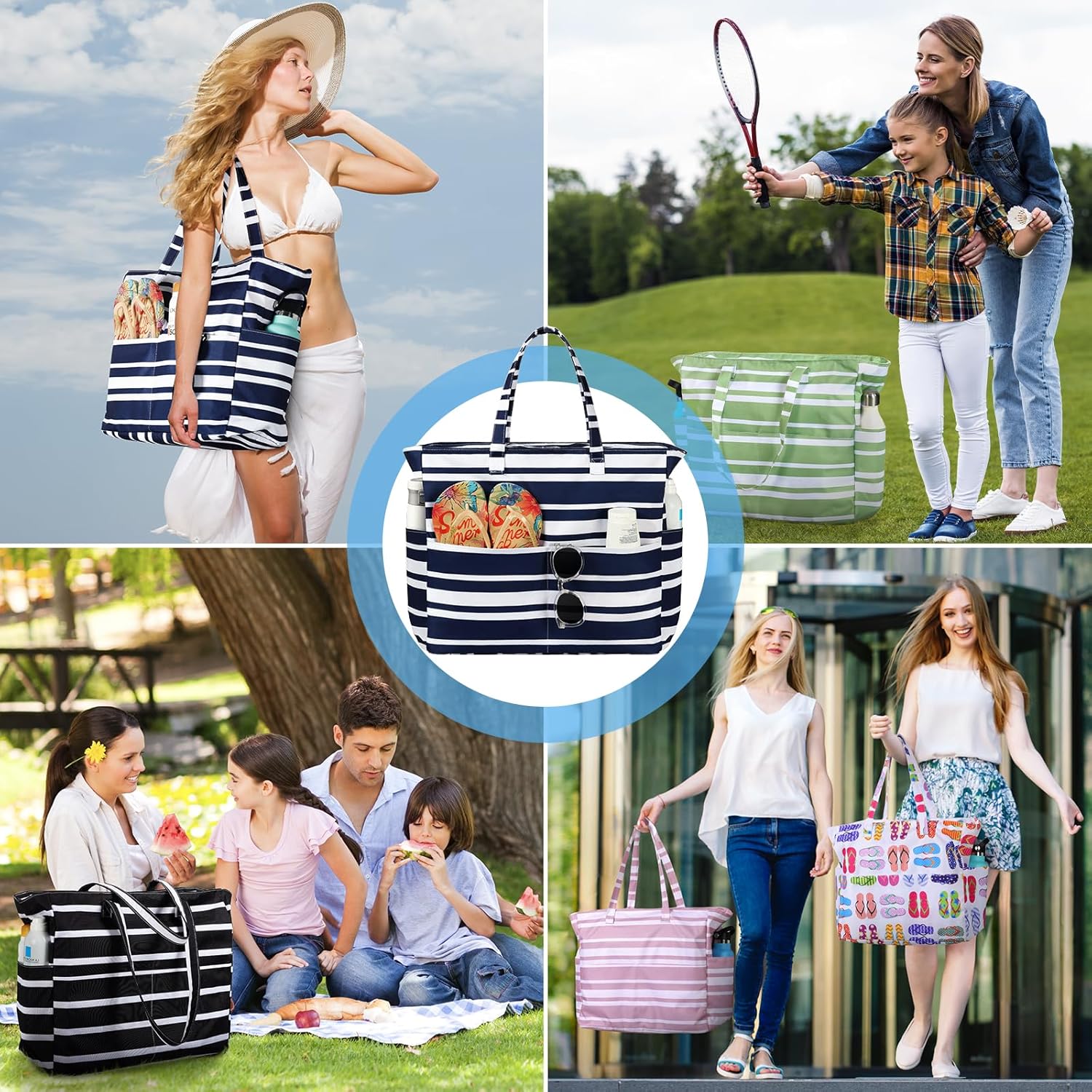 Waterproof Sandproof Beach Tot - Tote Bag Beach avis et prix
