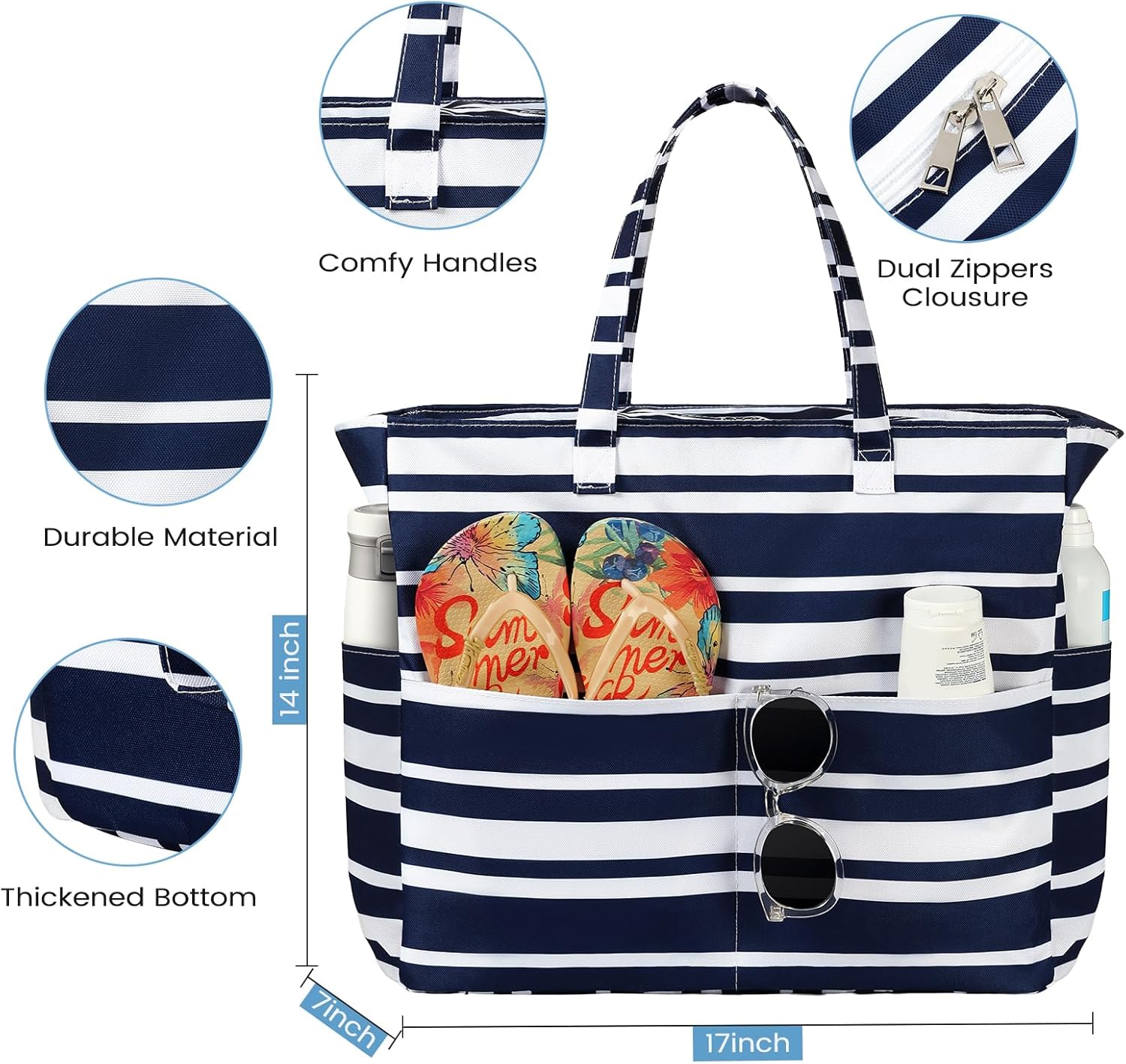 Waterproof Sandproof Beach Tot - Tote Bag Beach avis et prix