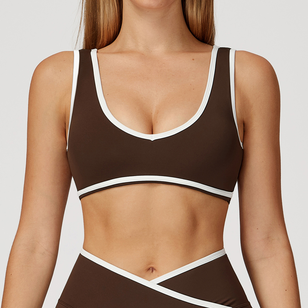 V-Neck Sports Bra Women Top Pu - Crop Top Crochet avis et prix
