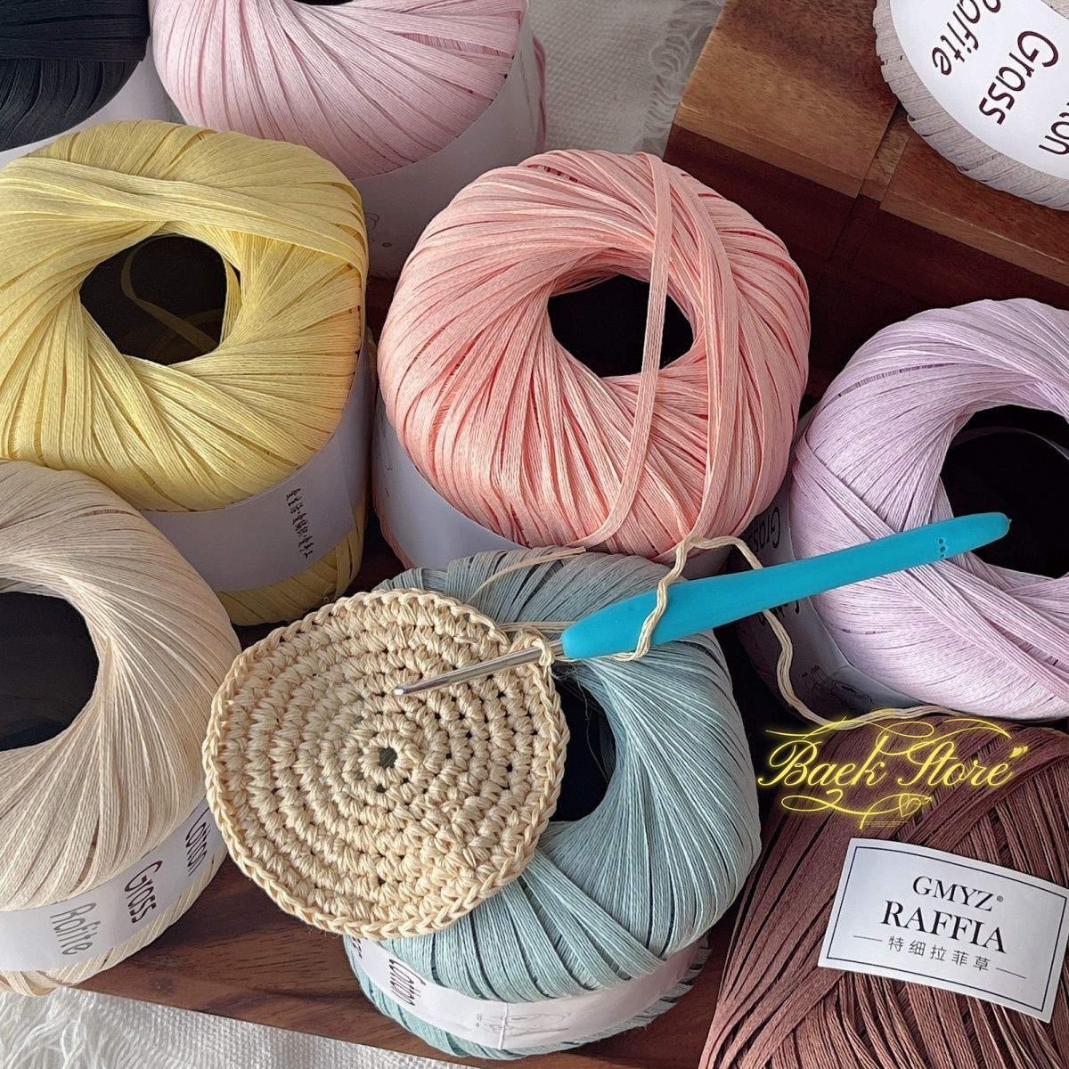 102M/roll Multicolor Raffia Ya - Crochet Bag Raffia avis et prix