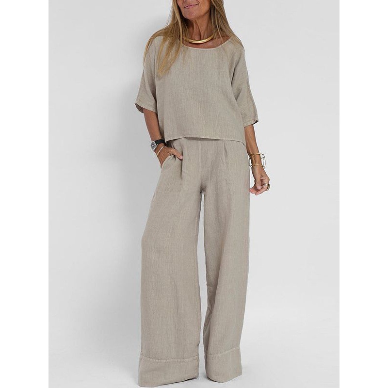 Linen Suits for Women 2 Pieces - Linen Pant Wide avis et prix