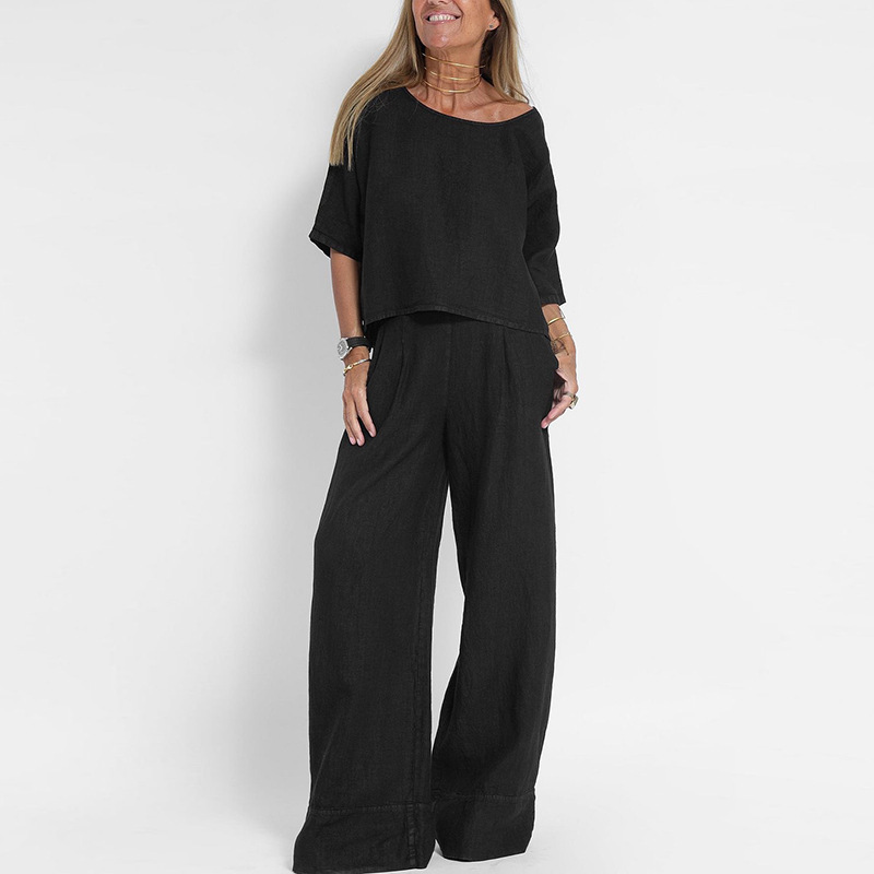 Linen Suits for Women 2 Pieces - Linen Pant Wide avis et prix