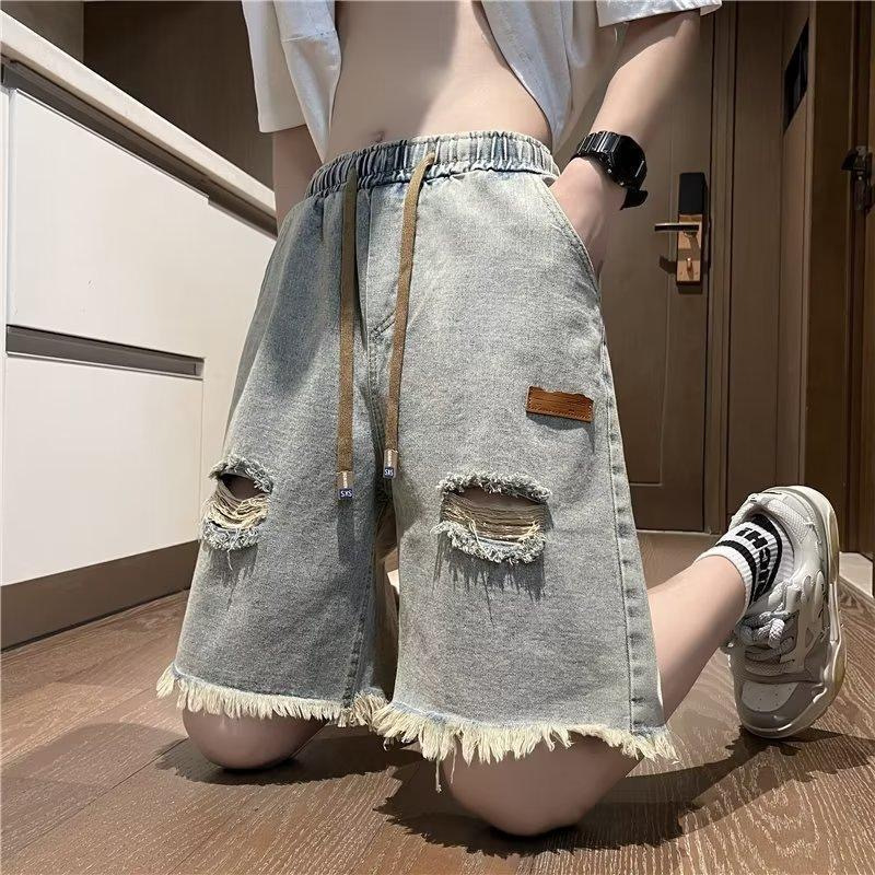 Men's Fashionable Summer Casua - Shorts Denim Frayed avis et prix