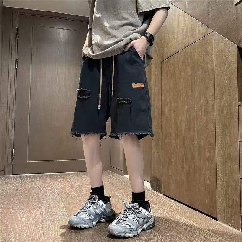 Men's Fashionable Summer Casua - Shorts Denim Frayed avis et prix