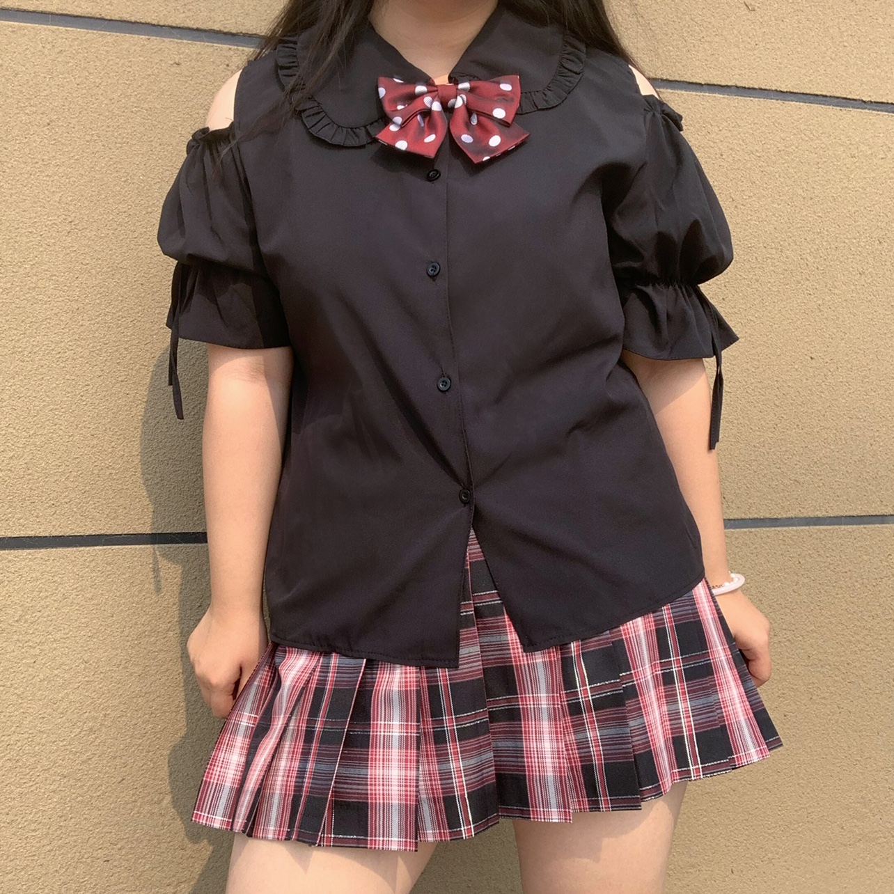 Large Size Jk Uniform Off-the- - Blouse Off Shoulder avis et prix