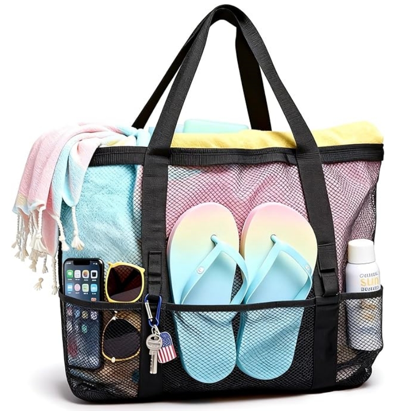 Travel Mesh Beach Bag for Wome - Tote Bag Beach avis et prix