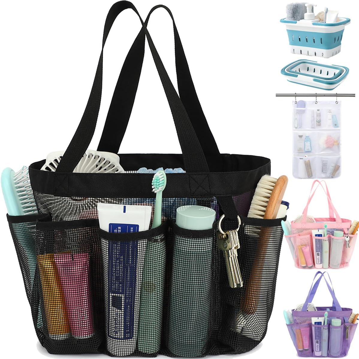 Portable Mesh Shower Caddy wit - Tote Bag Beach avis et prix
