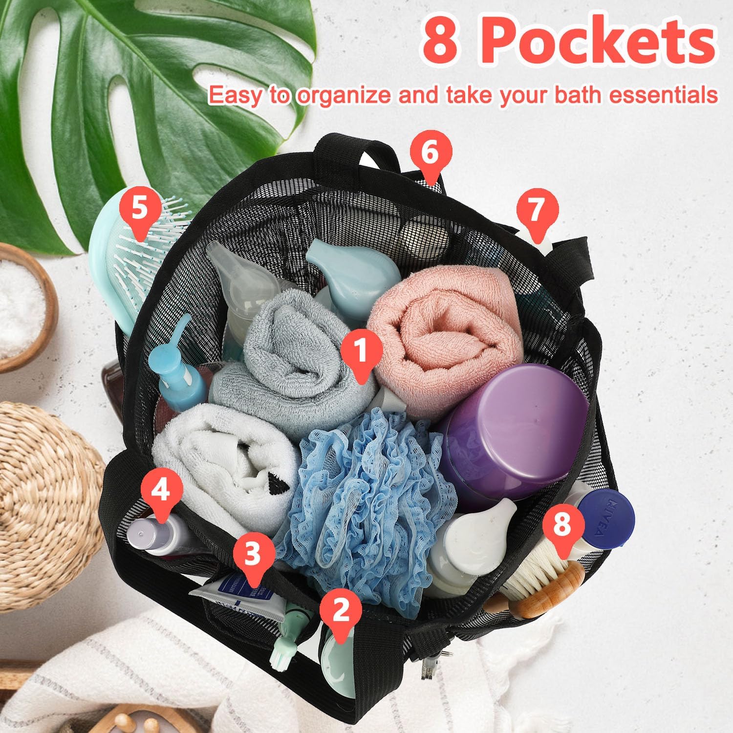 Portable Mesh Shower Caddy wit - Tote Bag Beach avis et prix