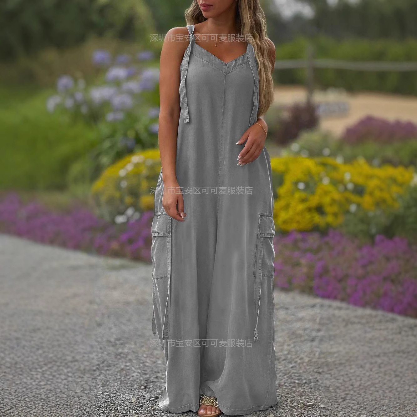 Loose Summer Jumpsuit Casual L - Jumpsuit Linen Relaxed avis et prix
