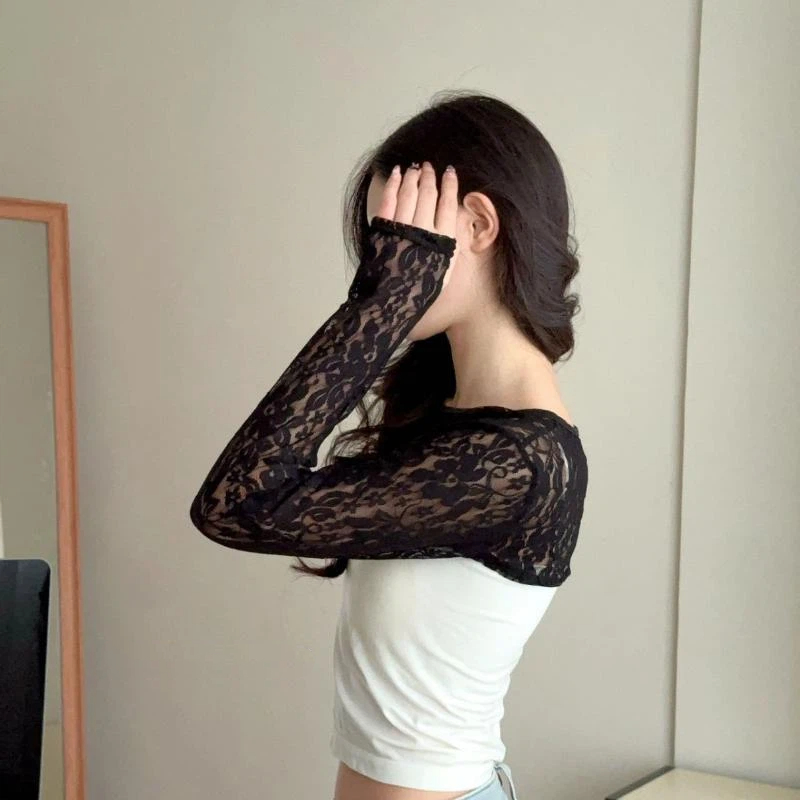 Sexy Hollow Out See Through La - Crop Top Crochet avis et prix