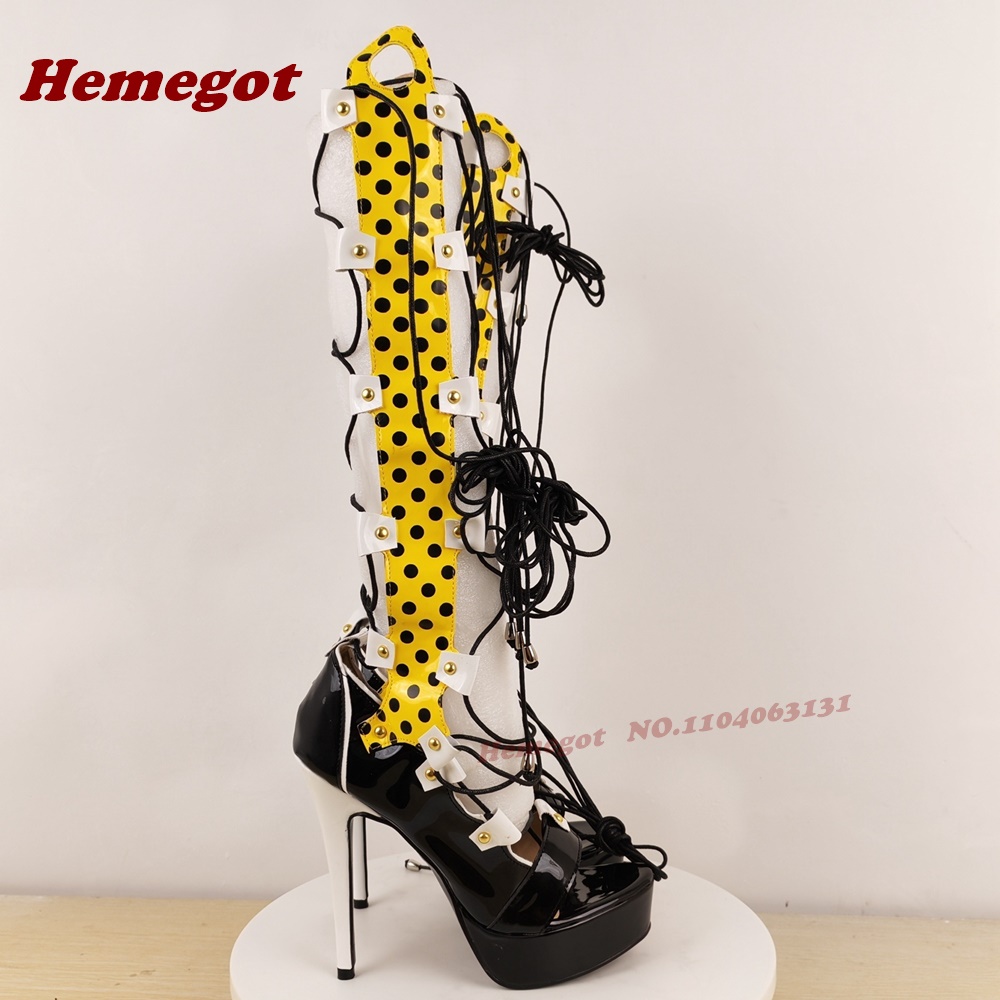 Colorful Platform Lace-Up Sand - Sandal Strappy Heeled avis et prix