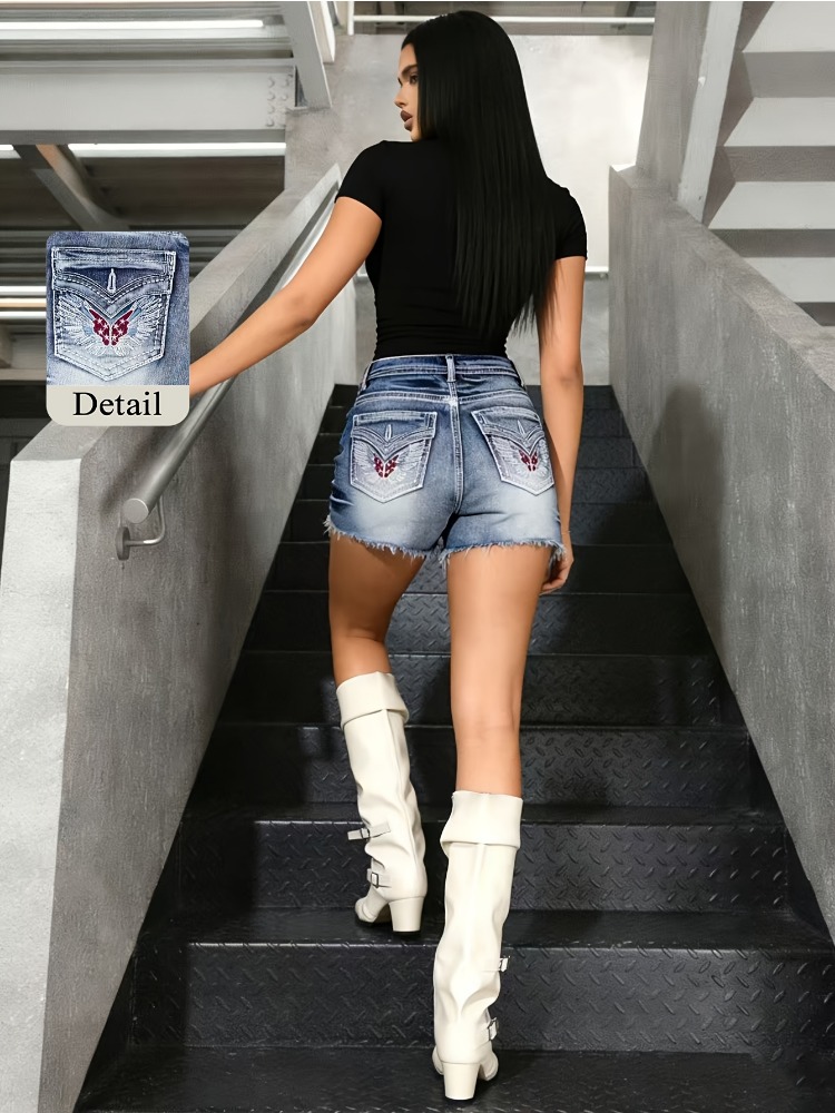 OIQERE 2026 New Vintage Washed - Shorts Denim Frayed avis et prix