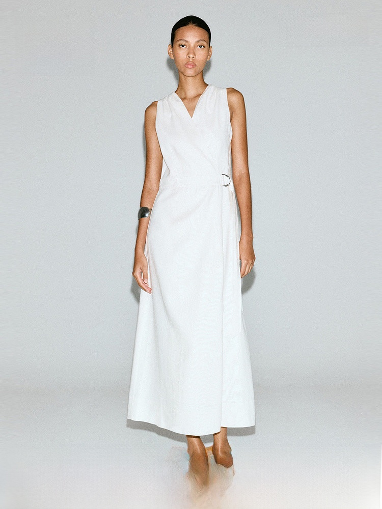 H&M Women's Dress Summer Linen - Linen Dress Wrap avis et prix