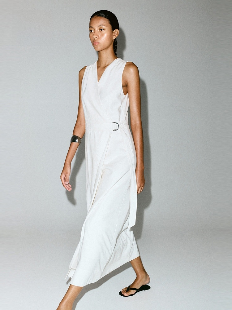 H&M Women's Dress Summer Linen - Linen Dress Wrap avis et prix