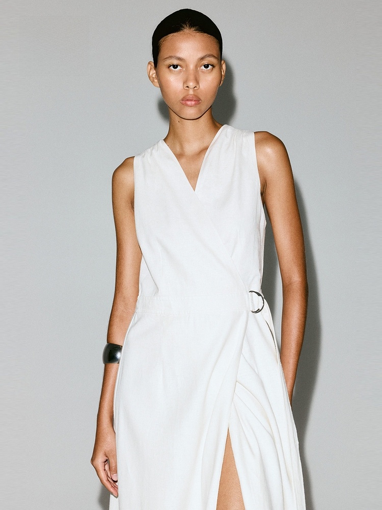 H&M Women's Dress Summer Linen - Linen Dress Wrap avis et prix