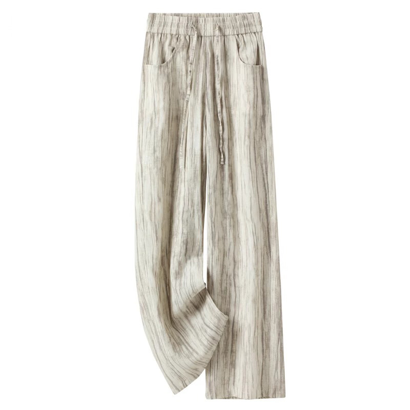 Tie-Dye Ice Silk Cotton Linen  - Linen Pant Wide avis et prix