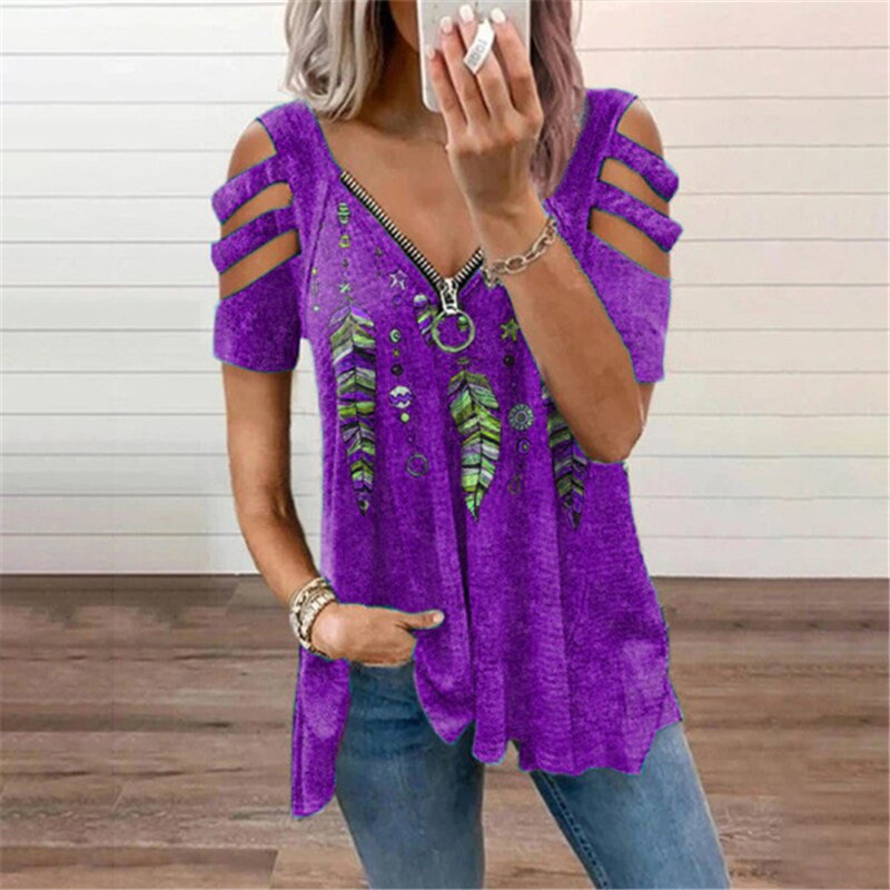 New Summer Cold Shoulder Leopa - Blouse Off Shoulder avis et prix
