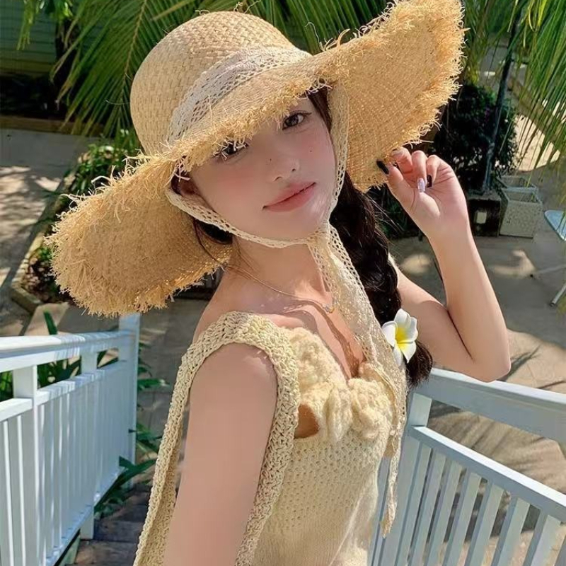 Women Raffia Straw Sun Hat Wid - Hat Floppy Wide avis et prix