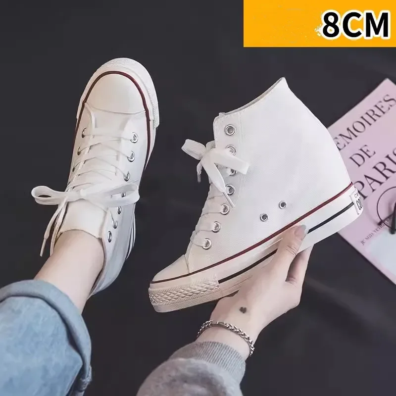 High 8cm Platform Canvas Shoes - Wedge Espadrille Women avis et prix