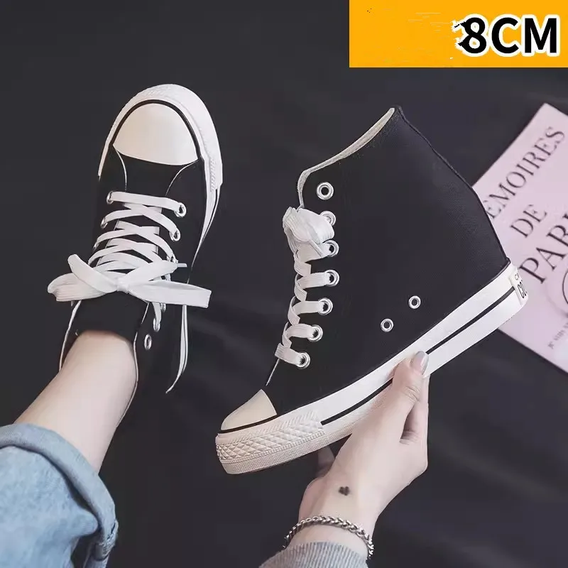 High 8cm Platform Canvas Shoes - Wedge Espadrille Women avis et prix