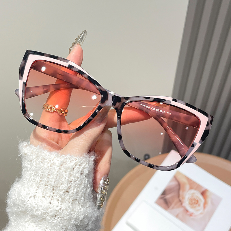 Women Color Block Cat Eye Eyeg - Sunglasses Cat Eye avis et prix