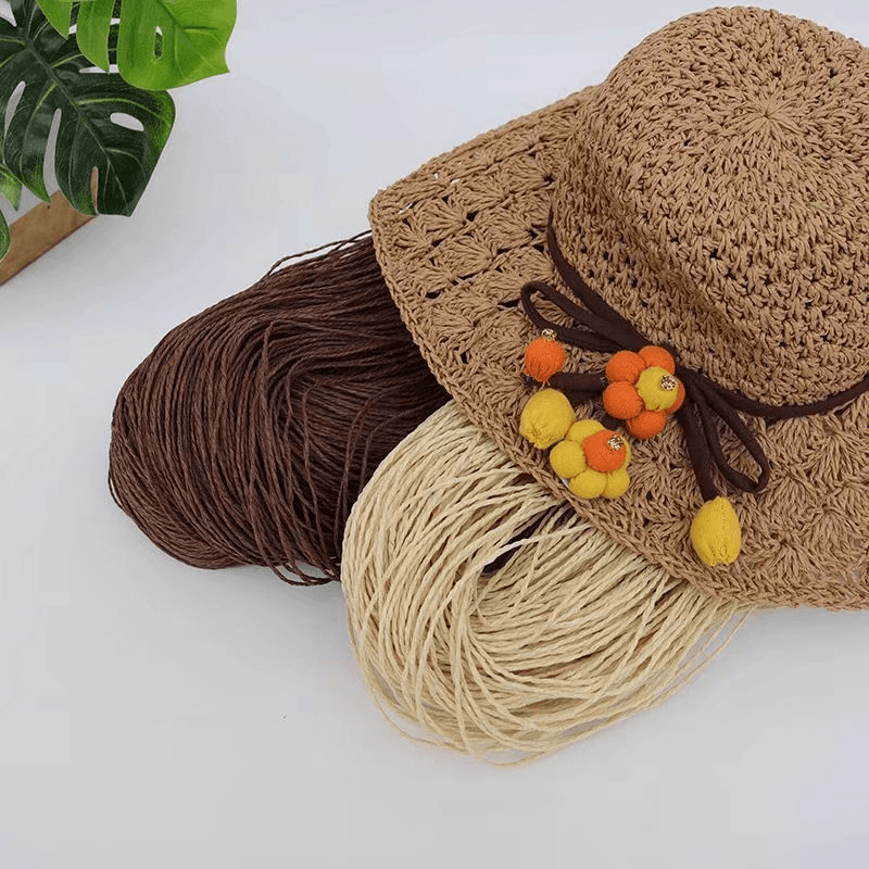 200g 2ply Cotton Raffia Yarn f - Crochet Bag Raffia avis et prix