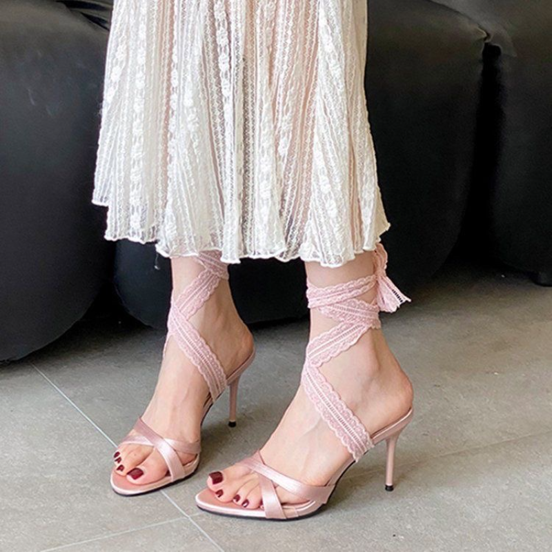 2026 New Pointed Head Strappy  - Sandal Strappy Heeled avis et prix