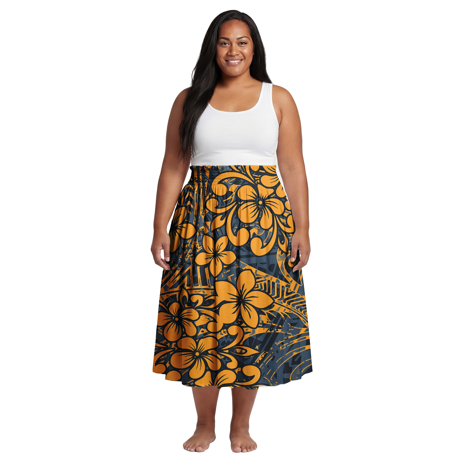 Excellent Floral Print Custom  - Midi Skirt Floral avis et prix