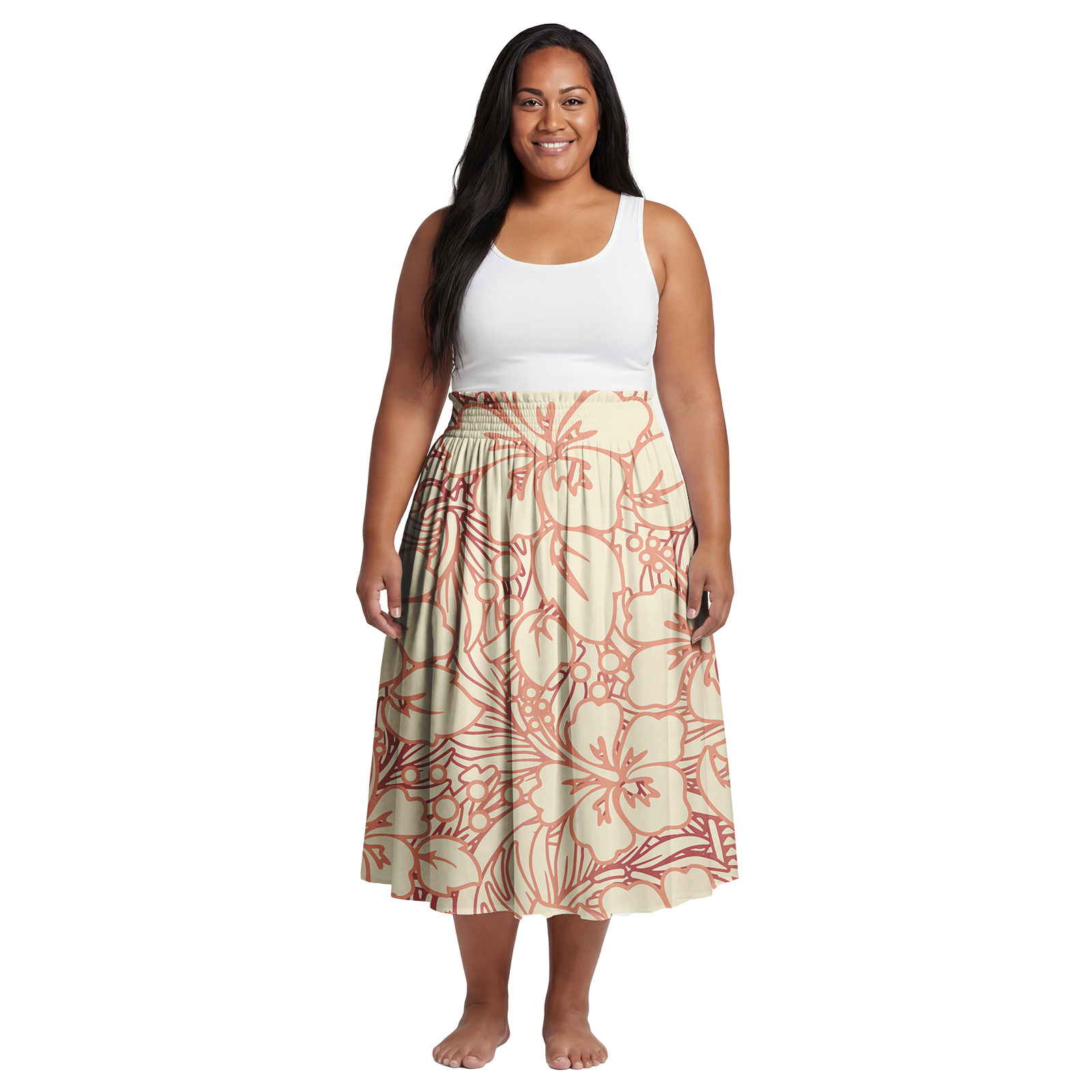 Excellent Floral Print Custom  - Midi Skirt Floral avis et prix