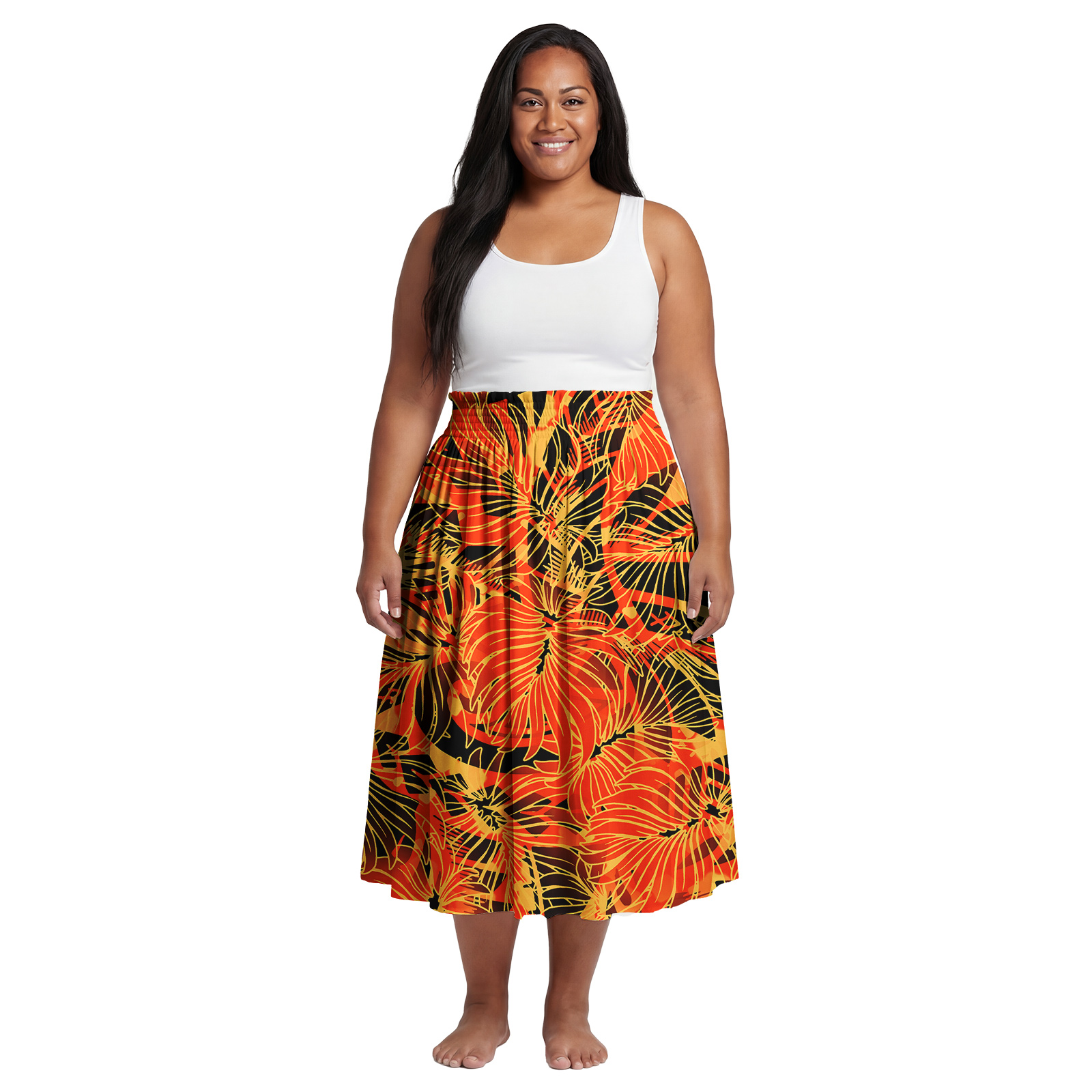 Excellent Floral Print Custom  - Midi Skirt Floral avis et prix