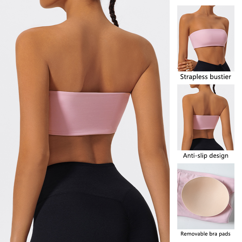Strapless Sports Bra Gym Crop  - Crop Top Crochet avis et prix