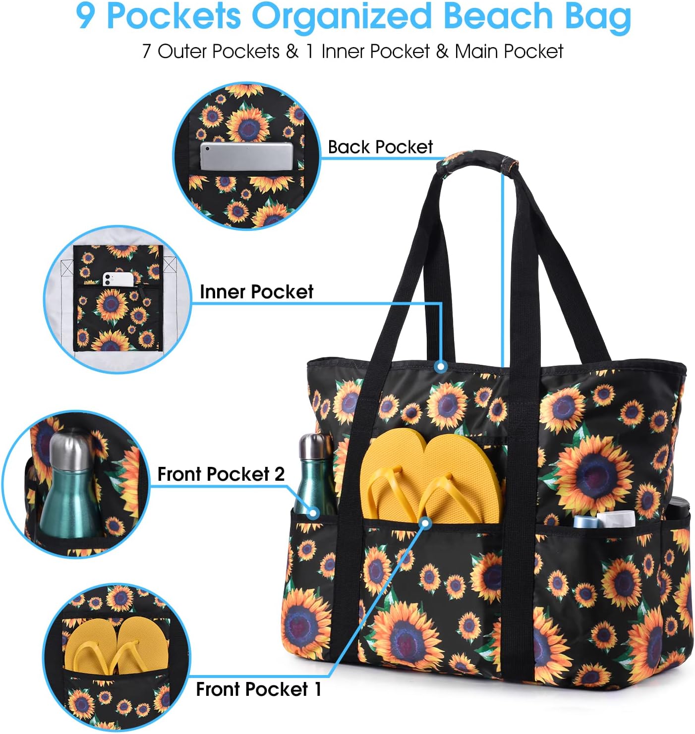 Large Beach Tote Bag for Women - Tote Bag Beach avis et prix