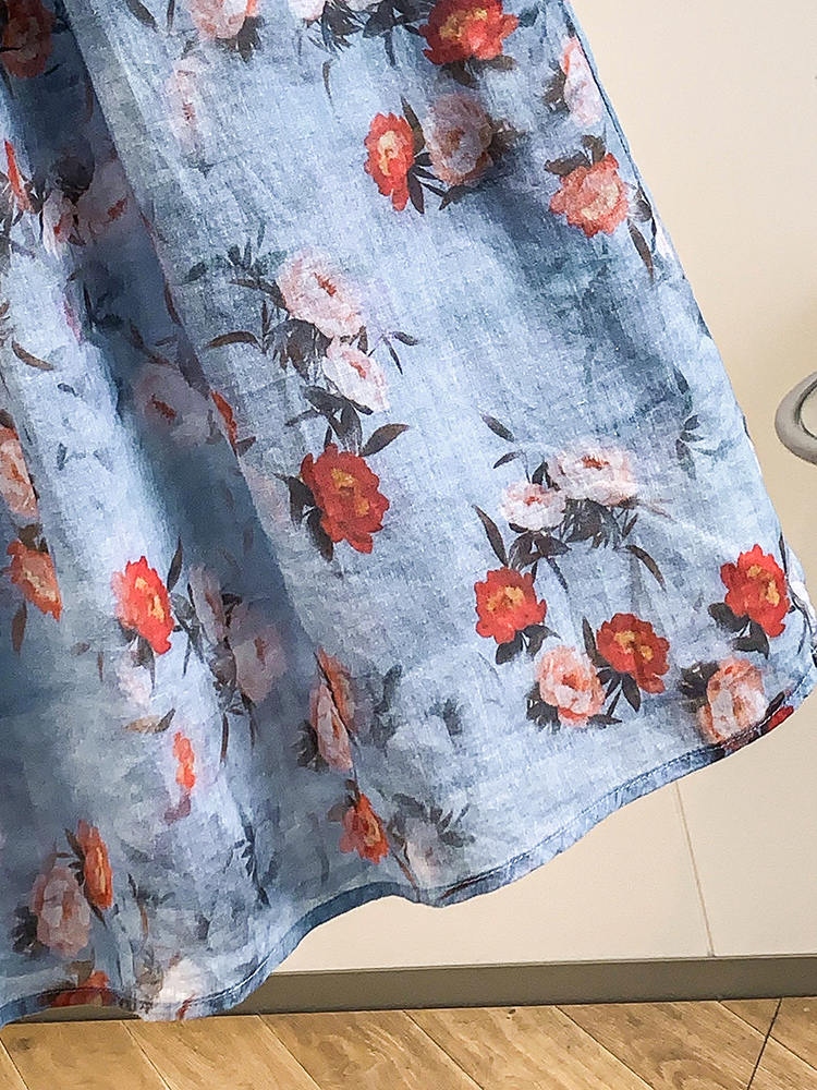 Fashionable Artistic Large Siz - Midi Skirt Floral avis et prix
