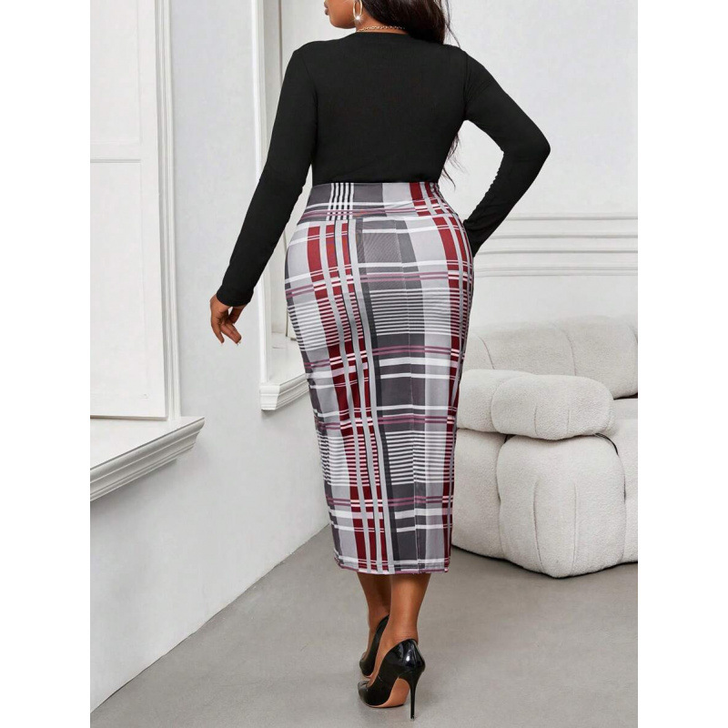 Floral Print plus Size Skirt L - Midi Skirt Floral avis et prix